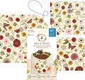 Bee's Wrap Vegan Beeswax Wraps for Food - Vegan Meadow Magic 3 Pack (2M 1 Sandwich) Made in USA Reusable & Organic Food Wraps, Sandwich Wrap - Eco-Friendly Alternative to Aluminum Foil & Plastic Wrap