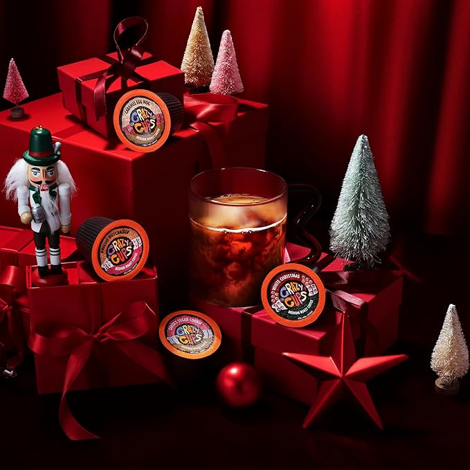 Crazy Cups Spiced Gingerbread Flavored Coffee Pods, Holiday Coffee, Single Serve for Keurig K-Cup Machines, Medium Roast in Recyclable Pods (Pack of 1, 22 Count Total)