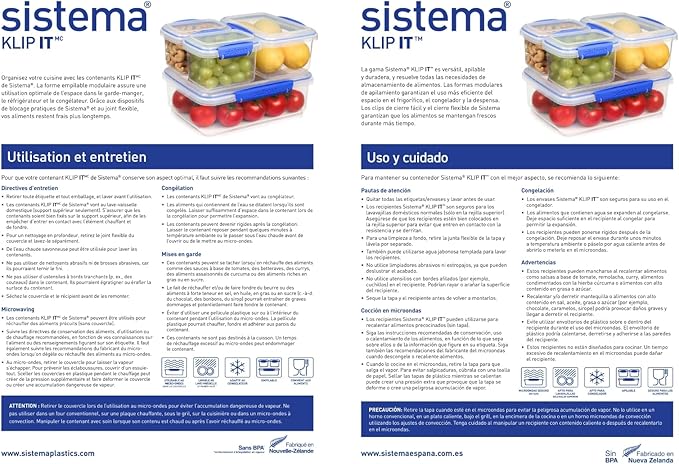 Sistema Lunch Collection Food Storage Containers, 6.7 oz./0.2 L, Pink/Green/Blue, 3 Count