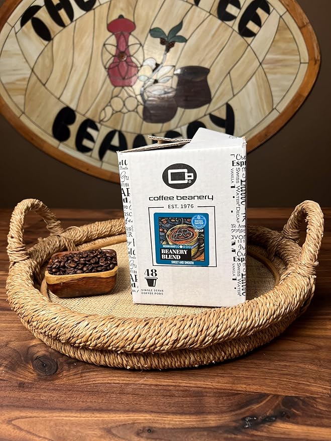 Decaf Beanery Blend Single Serve Coffee Pods | 48ct | SWP Decaf Coffee | 100% Specialty Arabica Coffee