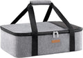 Lifewit Insulated Casserole Carrier for Hot or Cold Food, Lasagna Lugger Tote for Potluck Parties/Picnic/Cookouts, Fits 11"x15" Baking Dish, Grey