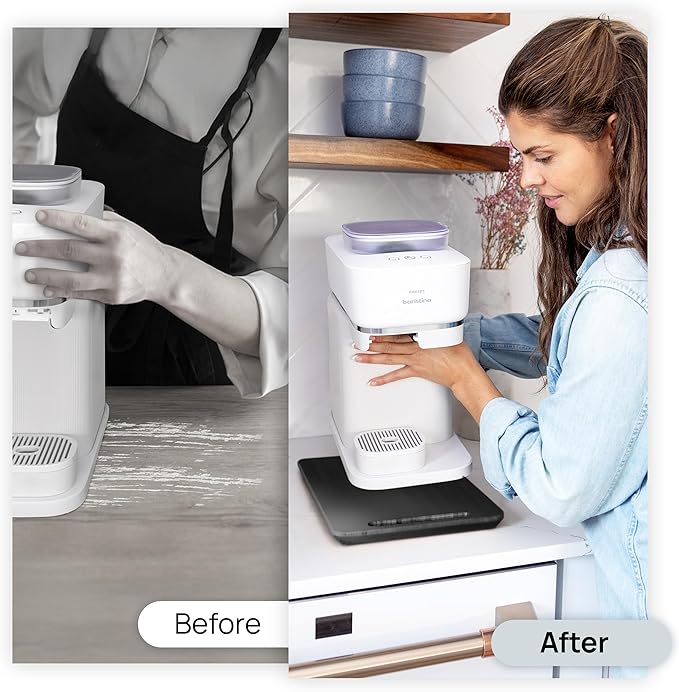 Ibyx Elegant Sliding Tray for Your Coffee Maker & Heavy Kitchen Appliances - Sturdy, Slides Easily from Under The Cabinet (Black, 7.5”W x 14.5”D)