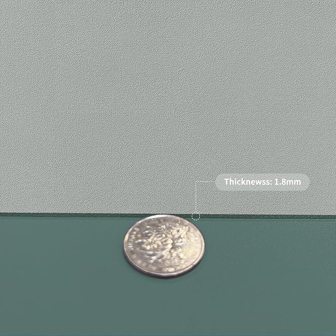 Leather Table Cover,1.8mm Thick,24x60 Inch Desk Cover,Large Desk Mat,Table Protector,Table Cover Protector,Desk Protector,Table Pad,(Aqua Blue+Gray,24x60)