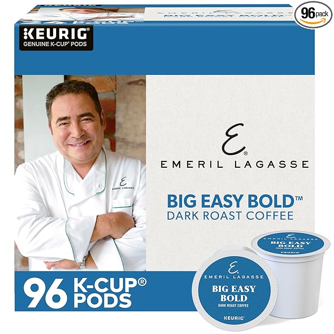 Emeril Big Easy Bold Coffee, Keurig Single-Serve K-Cup Pods, Dark Roast Coffee, 96 Count