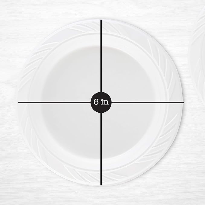 PLASTICPRO 800 Count Disposable 6 Inch White Plastic Dessert Plates