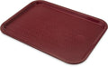 Carlisle FoodService Products CT121661 Cafe Standard Plastic Cafeteria/Fast Food Tray, NSF Certified, BPA Free, 16" Length x 12" Width, Burgundy (Pack of 24)