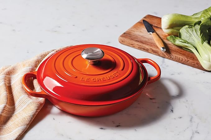 Le Creuset Enameled Cast Iron Signature Braiser, 2.25 qt., Flame