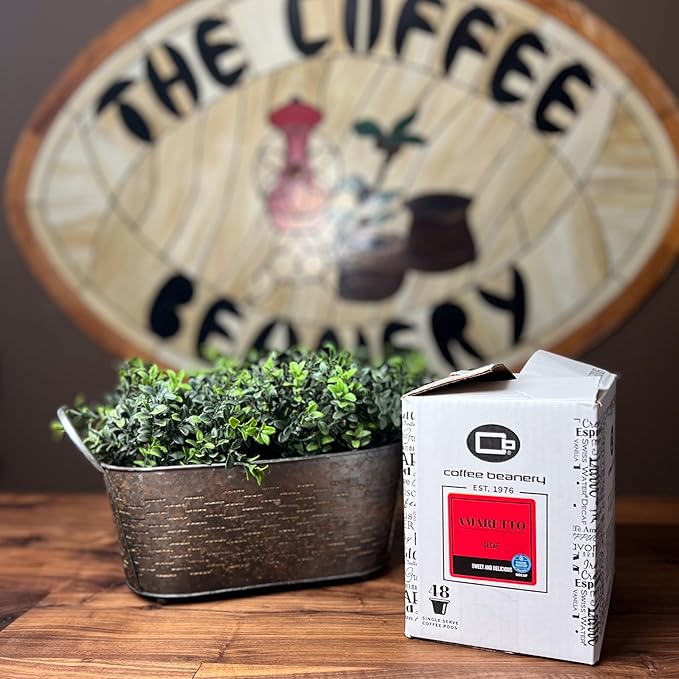 Amaretto Decaf Coffee Pods by Coffee Beanery | 192ct Bulk Medium Roast Arbica Coffee