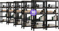 HOMEDANT House 5-Tier Metal Rolling Cart Shelf Rack Casters Heavy Duty Wheel Shelving Unit Adjustable Utility Storage Shelves Organizer Shelf Kitchen Garage 24.4" W x 16.5" D x 62.2" H 10Pack