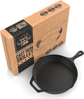 Fresh Australian Kitchen 12" Cast Iron Skillets Nonstick - Pre Seasoned Frying Pan Cookware Pan for Cooking
