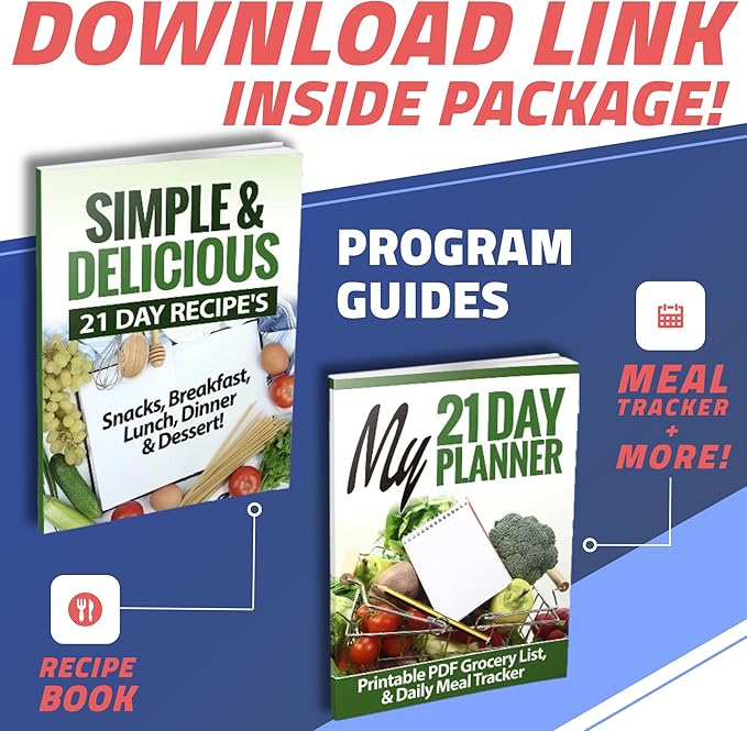Portion Control Containers DELUXE Kit (28-Piece) with COMPLETE GUIDE + 21 DAY PLANNER + RECIPE eBOOK BPA FREE Color Coded Meal Prep System for Diet and Weight Loss