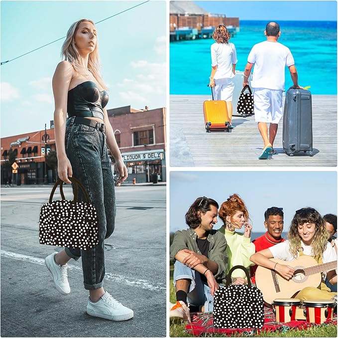 DALINDA Lunch Bag Lunch Box for Women Men Reusable Insulated Lunch Tote Bag,Leakproof Thermal Cooler Sack Food Handbags Case High Capacity for Travel Work Picnic Beach