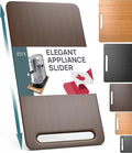 Ibyx Elegant Sliding Tray for Your Coffee Maker & Heavy Kitchen Appliances - Sturdy, Slides Easily from Under The Cabinet (Brown, 7.5”W x 14.5”D)