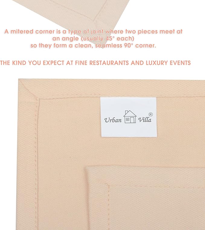 Urban Villa Kitchen Towels Solid Beige Towels Set of 6 20" X30” 100% Cotton Highly Absorbent Quick Drying Dish Cloths & Dish Towels Thanksgiving Fall Tea Towels with Hanging Loop Towels