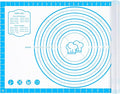 Silicone Pastry Mat,26" x 16" Nonstick Large Durable Silicone Sheet Mat with Measurement Non-slip Dough Rolling Mat for Pie Crust, Pizza, Cookies