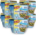 Glad GladWare Freezerware Food Storage Containers - Small Rectangle - Meal Container Holds up to 24 Ounces of Food - Lock Tight Seal, 4 Count - 6 Pack