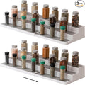 SIMPLEMADE 3-Tier Spice Rack Organizer - Versatile Storage Shelf for Kitchen, Bathroom, Bedroom & Office, Set of 2, Expandable White