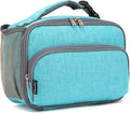 FlowFly Kids Lunch box Insulated Soft Bag Mini Cooler Back to School Thermal Meal Tote Kit for Girls, Boys, Sea Blue