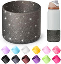 Silicone Boot for 40 oz Owala Water Bottles, Anti-Slip Protective Sleeve for Owala Twist & FreeSip & Flip Insulated Water Bottle, Boot Bottom Base(Glitter Black)
