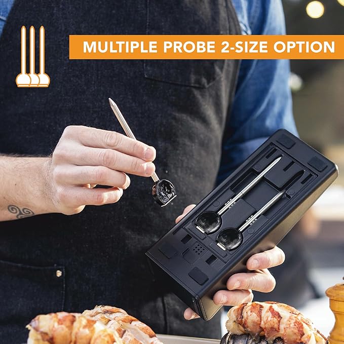 ChefsTemp ProTemp Plus Next-Gen Wireless Meat Thermometer Digital Unlimited Range Bluetooth & WiFi Enabled Smart Cooking Grilling Smoker BBQ Oven Kitchen Rotisserie (Stand + 1 Probe)