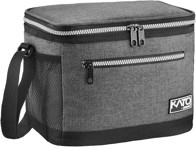 Tirrinia Insulated Lunch Box for Men/Women, Leakproof Lunch Bag for School Work, Large Lunch Tote Kids Boys Girls Student Back to School, Soft Cooler Office Picnic Beach Camping for Adults,Dark Grey