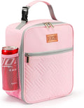 Lunch Bag for Women Insulated Lunch Bag For Men Adults Small Lunch Bag for Office Work - Leakproof Freezable Cooler Bag Reusable Portable Lunch Box (Pink)