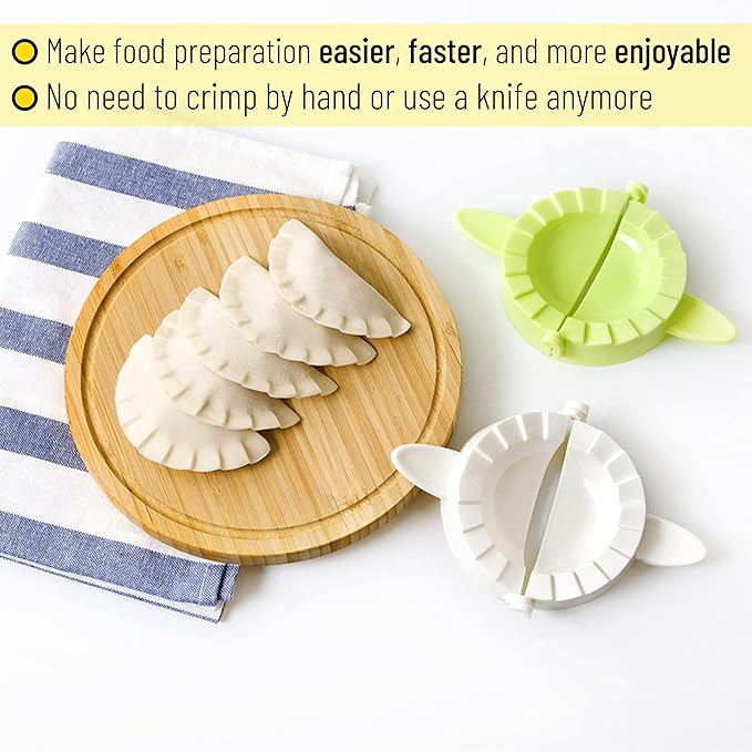 BTaT- Dough Press Set, 3 Pack, Empanada Press, Dough Press, Dumpling Press, Hand Pie Press, Mini Pie Press, Hand Pie Maker, Meat Pie Cutter, Pie Press, Pastry Press, Turnover Press, Christmas Gifts
