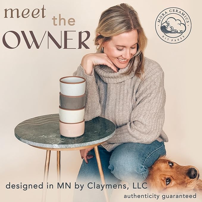 Mora 6oz Ceramic Ramekins, Set of 6 - Oven Safe Baking Dishes for Pudding, Creme Brulee, Souffle, Dip, Custard, Ice Cream