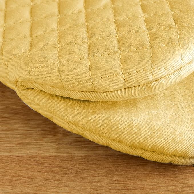 KitchenAid Asteroid Mini Oven Mitt Set, 5.5"x8", Buttercup Yellow, 2 Piece