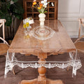 Clear Table Cover Protector Rectangle Vinyl Table Cloth Waterproof Oil Spill Proof Wipe Clean Lace Plastic Tablecloths for Dining Tables (French Lace, 60 x 120 Inches)