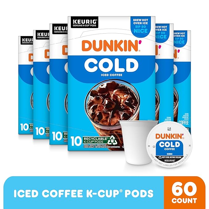 Dunkin' Cold Coffee, 60 Keurig K-Cup Pods