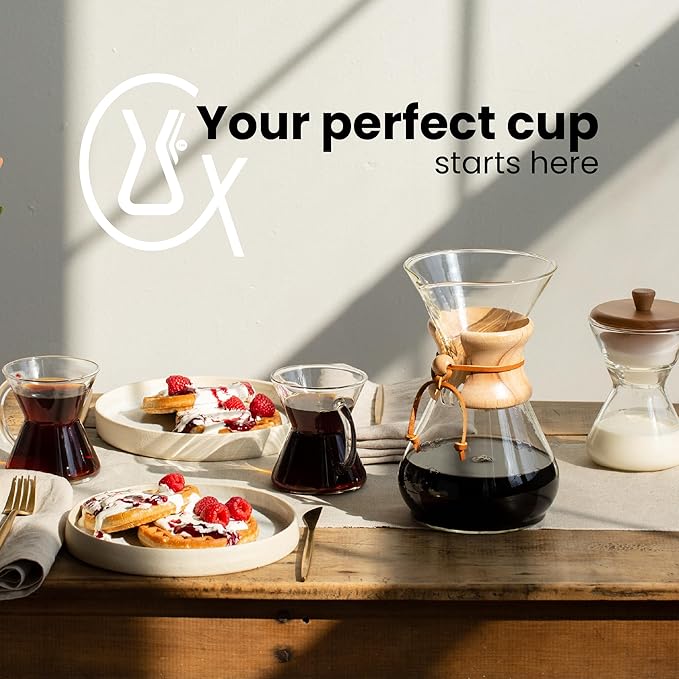 Chemex Pour-Over Glass Coffeemaker - Classic Series - 8-Cup - Exclusive Packaging