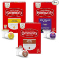 Community Coffee Flavors of New Orleans Variety Pack 72 Count Coffee Pods, Medium to Dark Roast, Compatible with Keurig 2.0 K-Cup Brewers, 24 Count (Pack of 3)