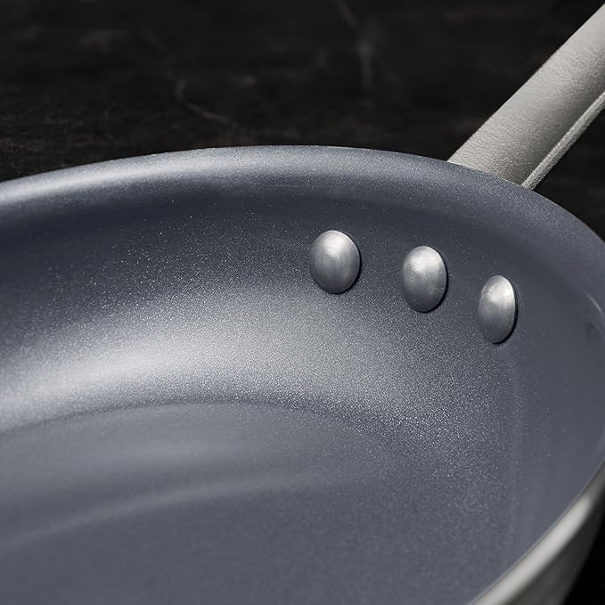 Tramontina Professional 10-Inch Ceramic Non Stick Frying Pan, Heavy-Gauge Aluminum Skillet with Nonstick Coating, Dishwasher and Oven Safe, Gray