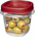 Rubbermaid Easy Find Lids Food Storage Containers, 0.5 Cup, Racer Red, 2-Piece Set