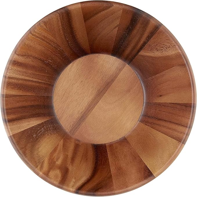 Lipper International Acacia Round Flair Bowl