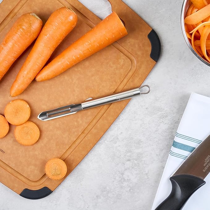 Restaurantware-German Standard 7.6 Inch Vegetable Peelers, 6 Dishwashable Hand Peelers - Ultra Sharp Blades, Ergonomic Handles, Stainless Steel Potato Peeler, For Zucchini, Carrot, Or, More
