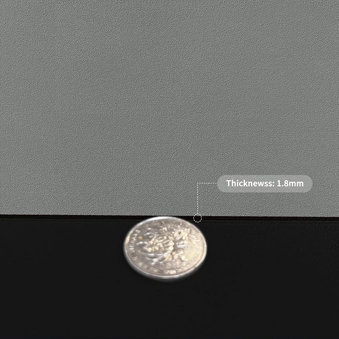 Leather Table Pad,1.8mm Thick,40x96 Inch,Dining Table Pad,Table Pads for Dining Room Table Rectangular,Table Protectors for Rectangle Tables,Dining Table Cover(Black+Gray,40x96)