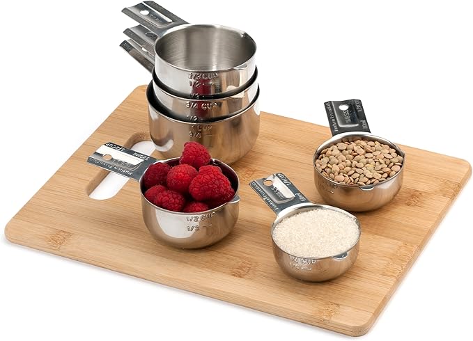 Hudson Essentials Stainless Steel Measuring Cups Set (6 Piece Set)