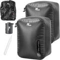 Vacuum Bags for Travel with Wireless Pump, 180° Open Zipper, IP67 Waterproof, Reusable Space Saver Compression Bags for Backpack, Suitcase, Home Storage(2 Pack + Pump)