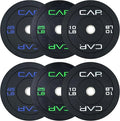 CAP Barbell 2-Inch Olympic Bumper Plate Weight Set with 6 Post Rack | 100-370 lbs | Multiple Options