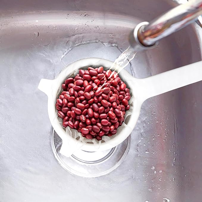 HIC Kitchen Double-Ear Fine Mesh Strainer, BPA-Free, 3-Inch, For Sifting Baking Ingredients, Straining, And Draining Soups And Sauces