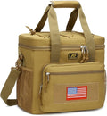 ATRIPACK Lunch Box for Men, Tactical Lunch Bag MOLLE Webbing Leakproof Insulated Large Lunch Cooler Women Adult Meal with Adjustable Shoulder Strap Durable Lunch Pail (Brown)