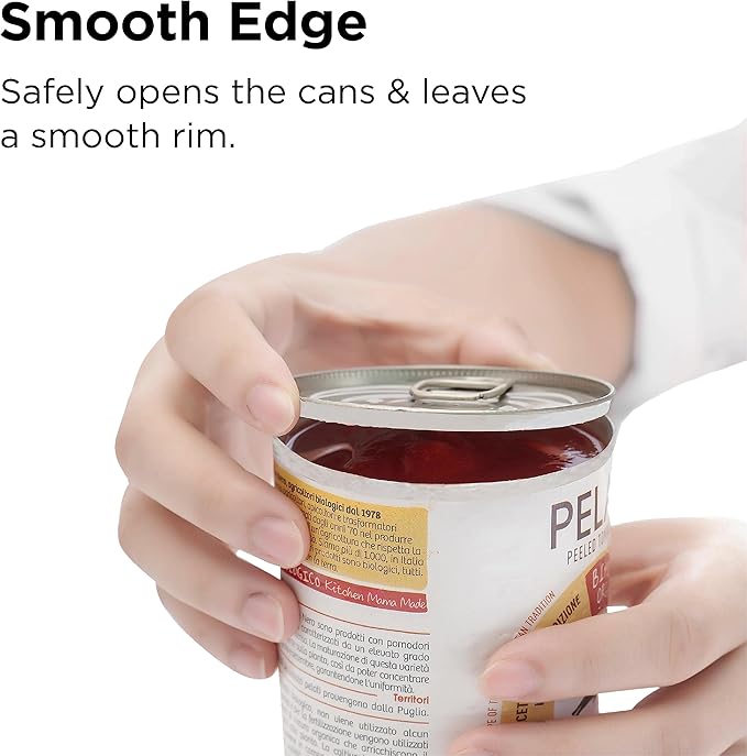 Kitchen Mama Auto 2.0 Electric Can Opener: Blade Opens Almost Any Can Pop or Soda Can - Automatic, Hands Free, Safe, Smooth Edge, Lid Remover, Battery Operated, Cordless, YES YOU CAN (Marble Black)