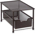 Simple Houseware Stackable Under Sink Cabinet Sliding Basket Organizer Drawer, Bronze