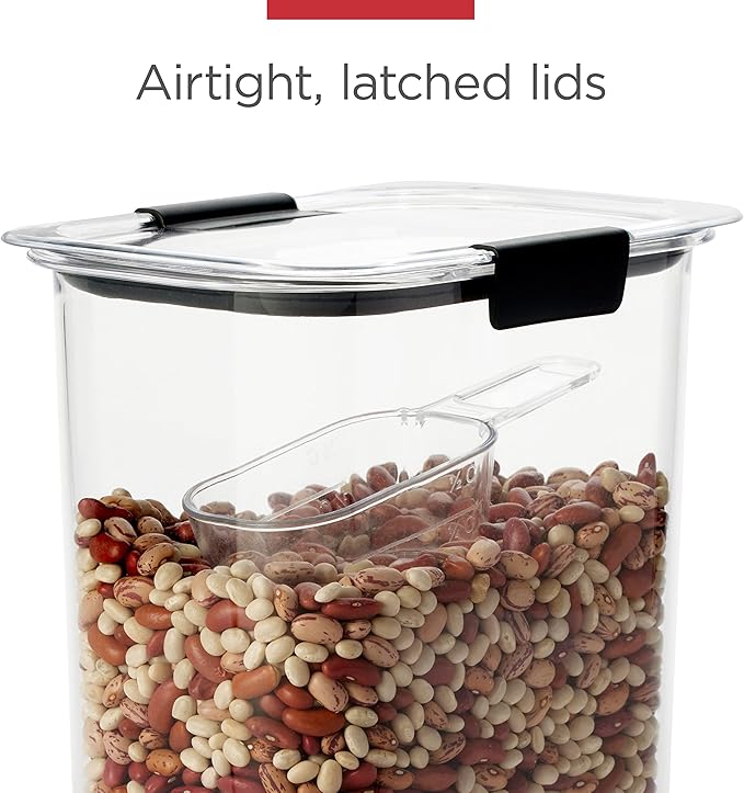Rubbermaid Brilliance Pantry 10 Piece Set, Clear and Airtight Food and Pantry Storage Containers