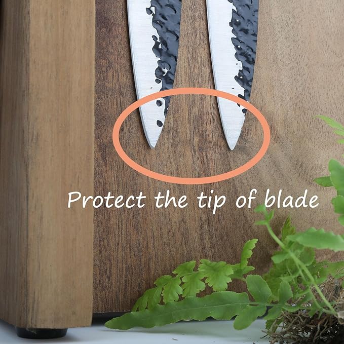 Resafy Magnetic Knife Block Knives Display Stable Board Holder Rack Magnetic Stands with Strong Enhanced Magnets on Both Sides Anti-slip Feet