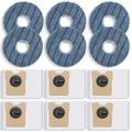 12 Pack Replacement Parts Dust Bags Mop Pads for eufy C20 Omni Robot Vacuum, 6 Dust Bags, 6 Mop Pads