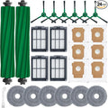 Plus 405 Combo Replacement Parts for Roomba Plus 405 Combo Plus 505 Combo Robot Vacuum Cleaner Parts with 2 Roller Brush, 4 HEAP, 6 Mops, 6 Dust Bags, 6 Side Brushes, 1 Clean Brush