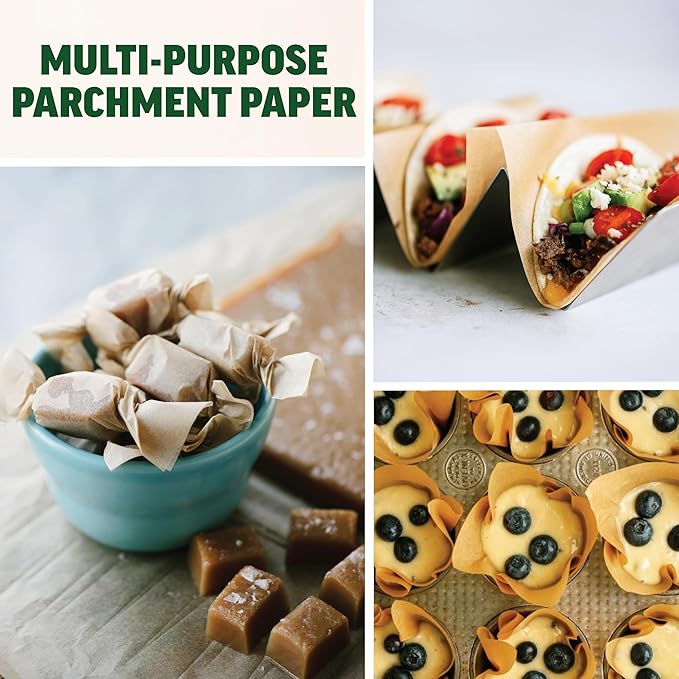 Zenlogy 5x5 Small Parchment Squares (500 sheets) - Unbleached, Non-stick, Pre-cut Parchment Paper- Ideal for Candy Wrappers, Liner Paper, Freezing and Storing, Separating, and Diamond Painting
